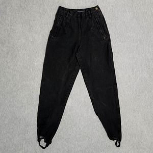 Vintage LIZWEAR Black Denim High-Rise Stirrup "Mom" Jeans